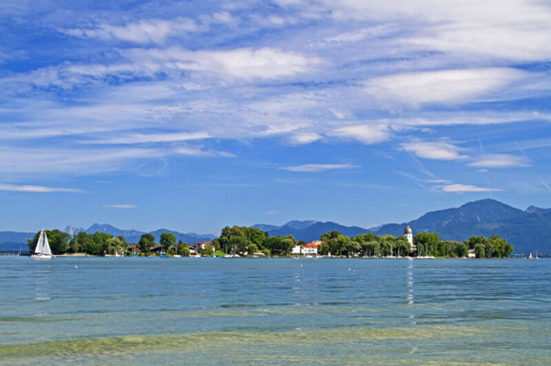 Idyllic Monastery island in Chiemsee